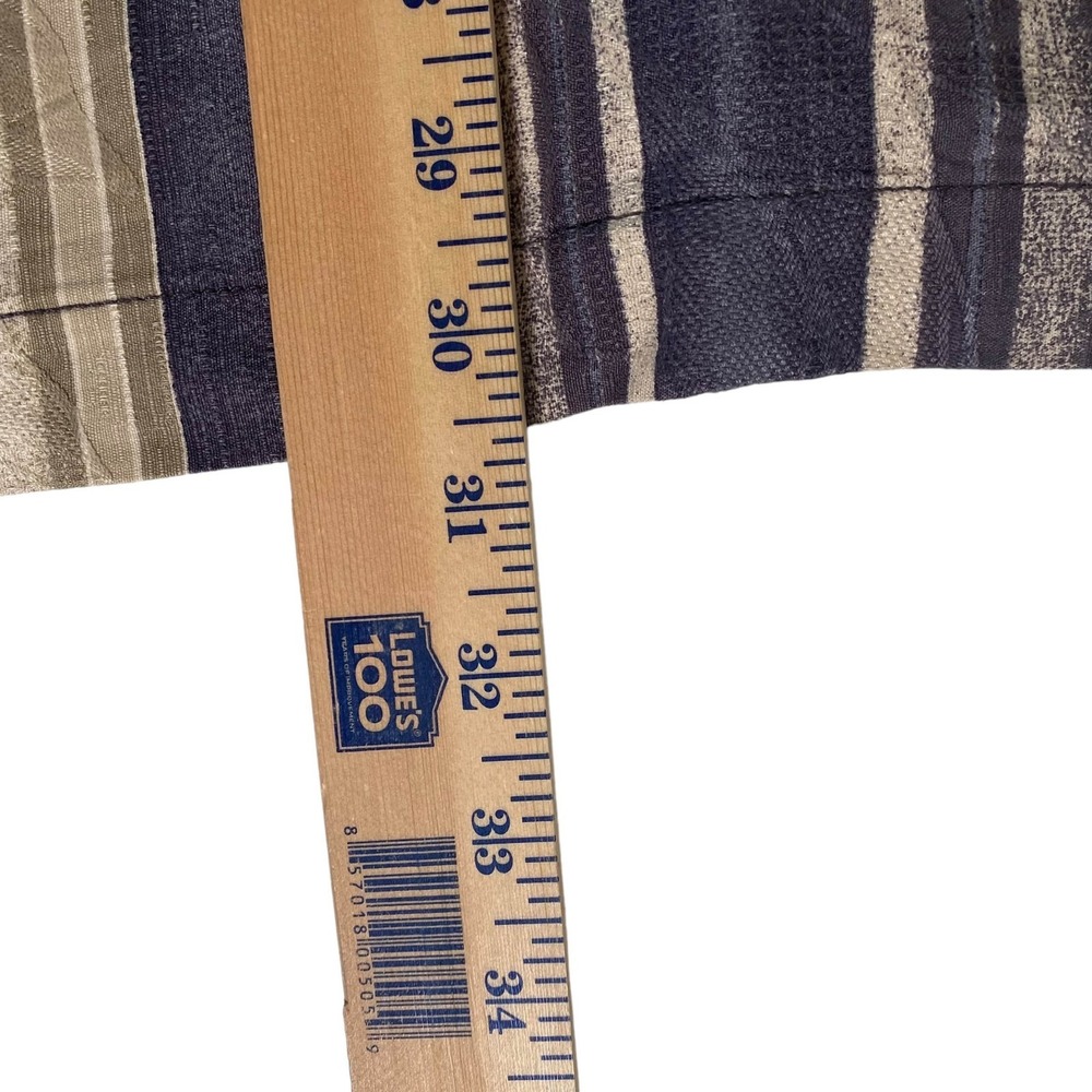 Tommy Bahama Shirt Large Silk Button Down Gray Tan Striped - Picture 7 of 7